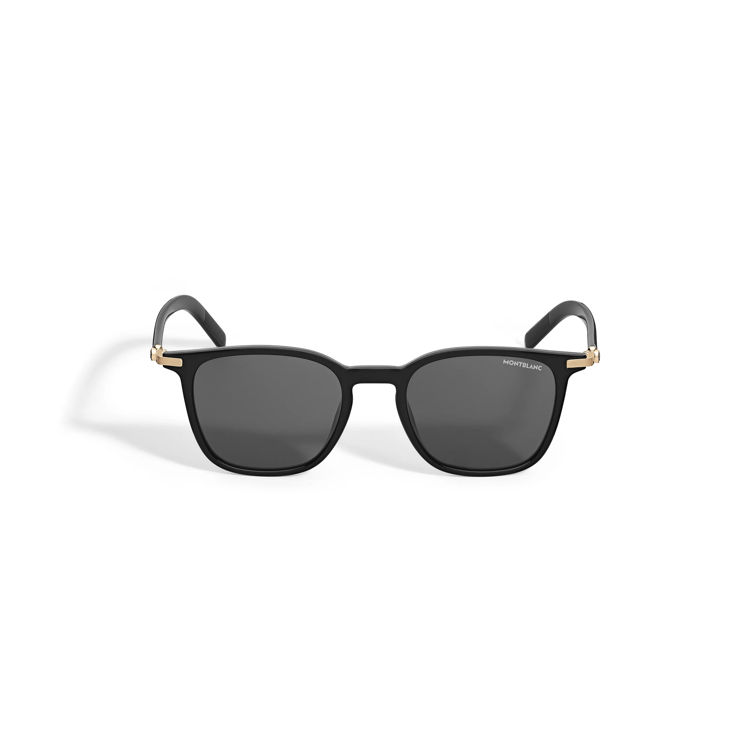 SQUARED SUNGLASSES WITH BLACK ACETATE FRAME - 1