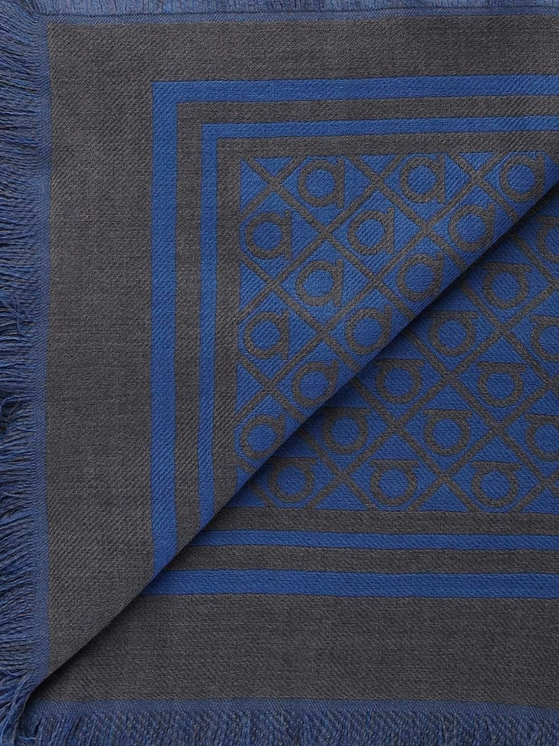 geometric-pattern fringed scarf 3