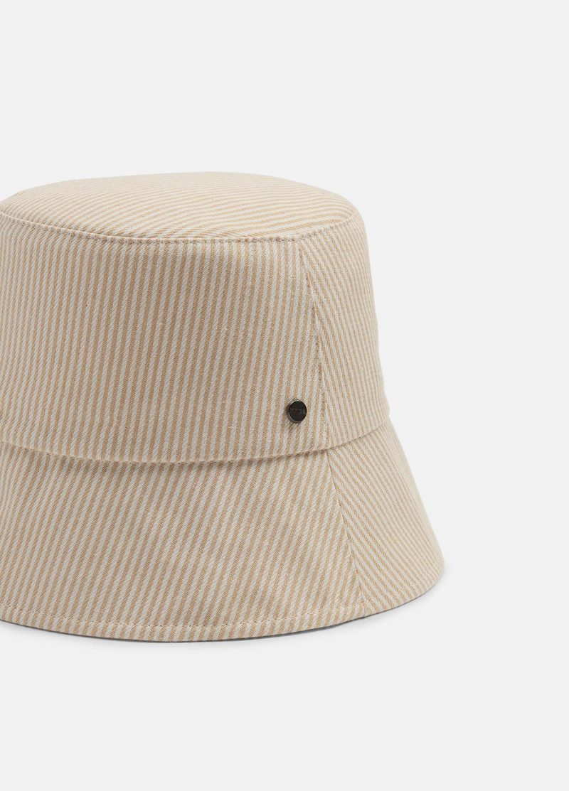 Vince Stripe Cotton Canvas Bucket Hat outlook