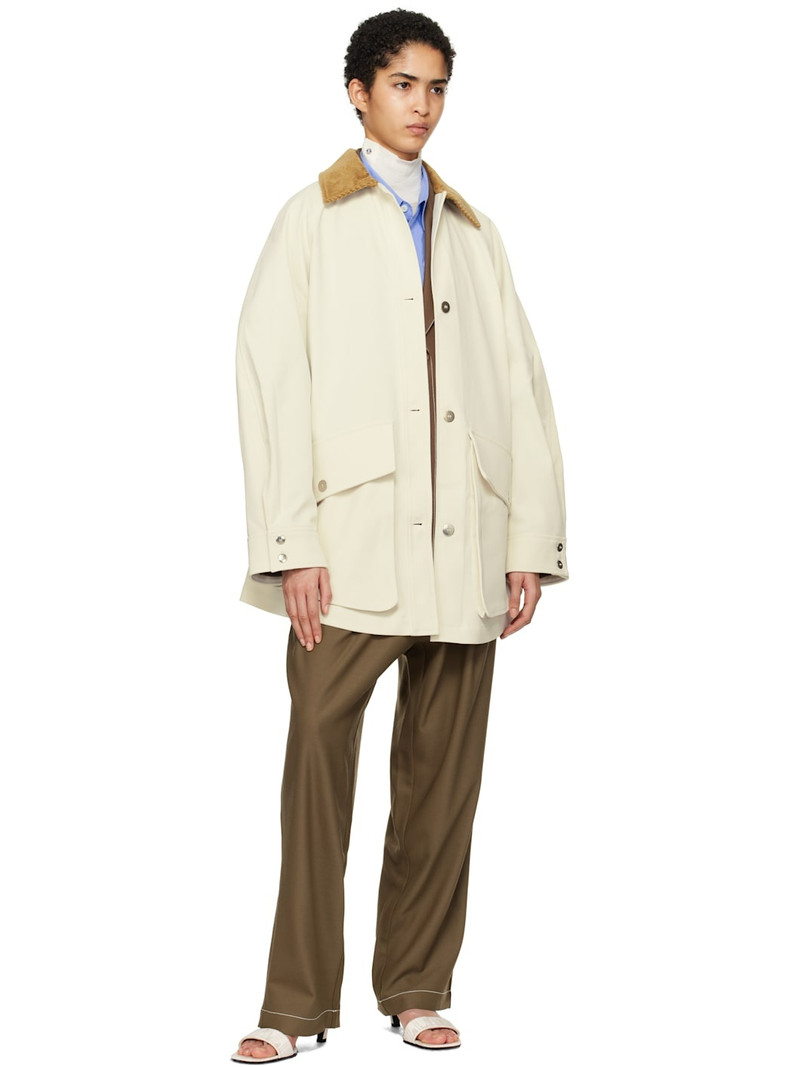 CORDERA Off-White Short Trench Coat outlook
