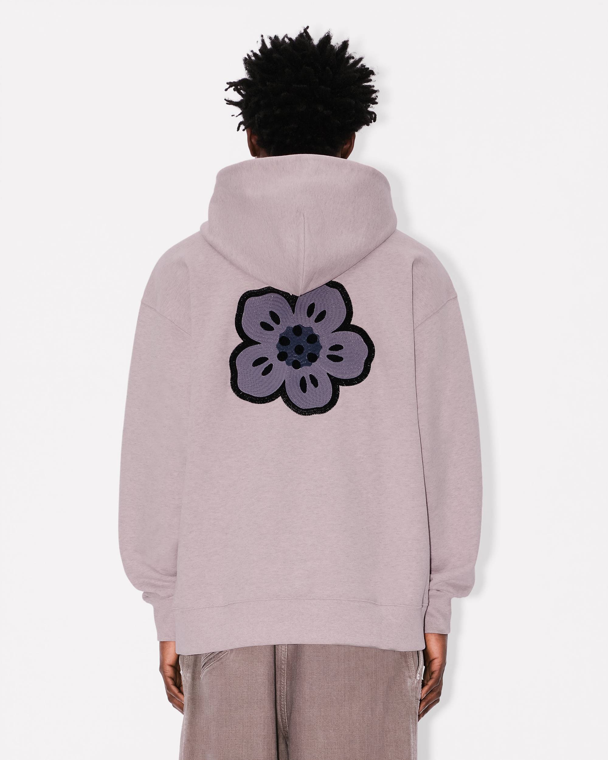 'Boke Flower' embroidered oversized hoodie in cotton - 4