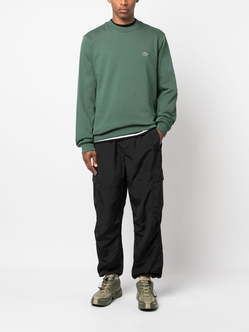 LACOSTE water-repellent finish cargo trousers outlook