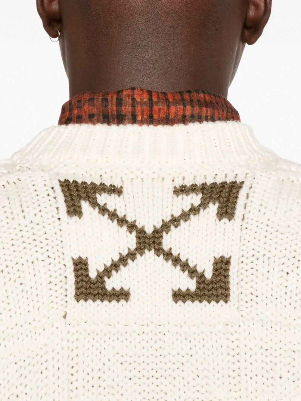 `Arrow Ao` 3D Stitch Knit Crew-Neck Sweater - 3