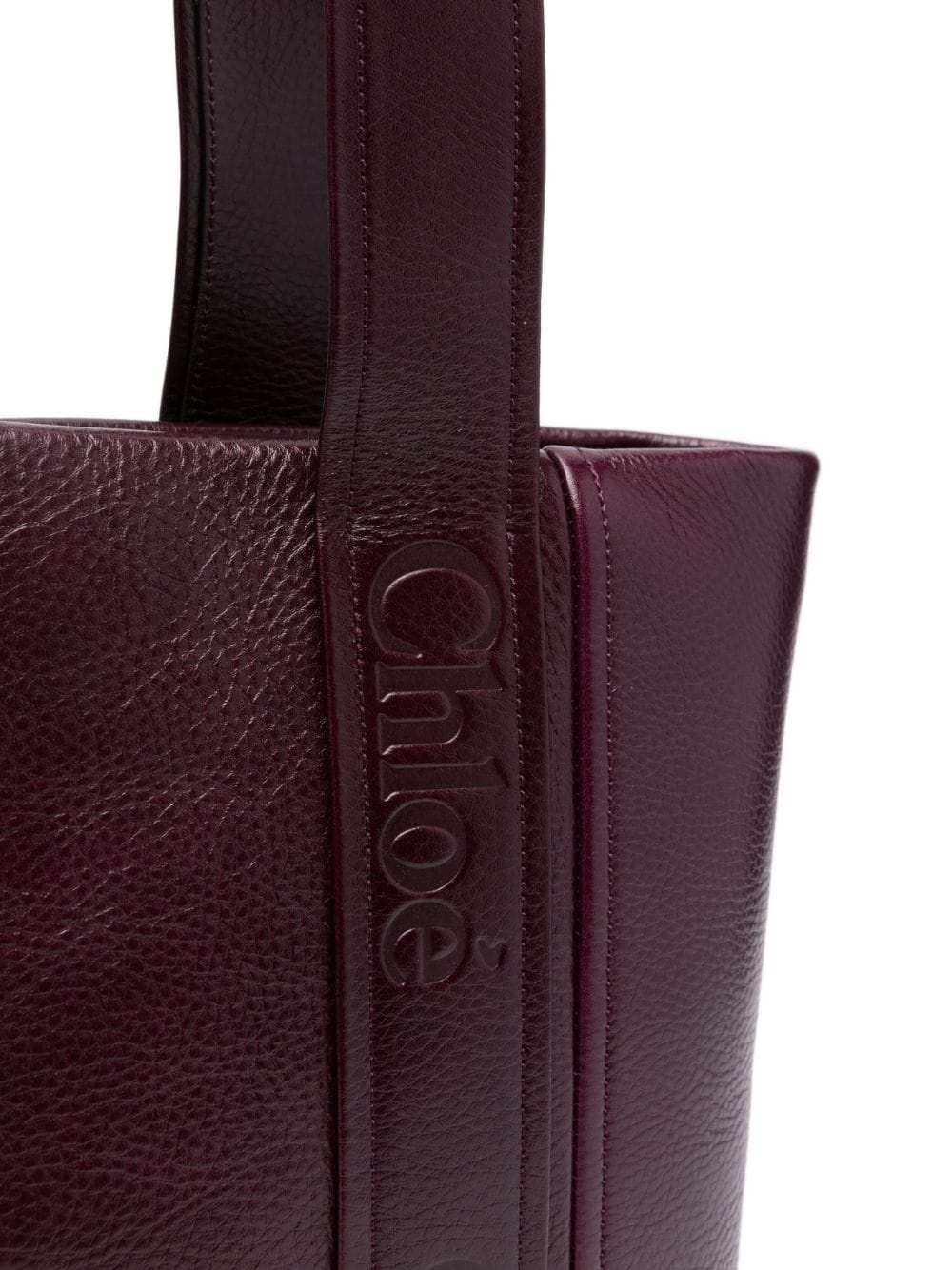 Woody leather tote bag - 4