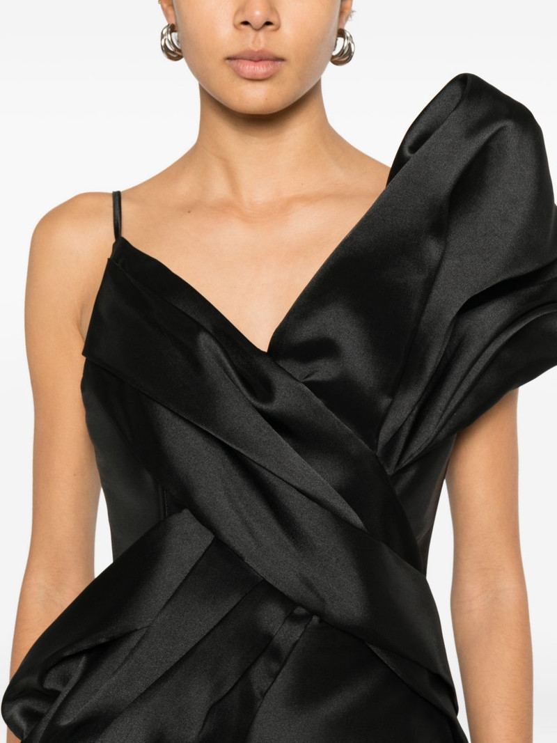 bow V-neck mini dress 5