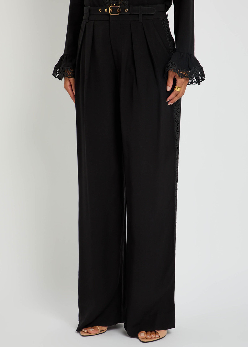 Zimmermann Zimmermann Lace Trim Wide Leg Pant outlook