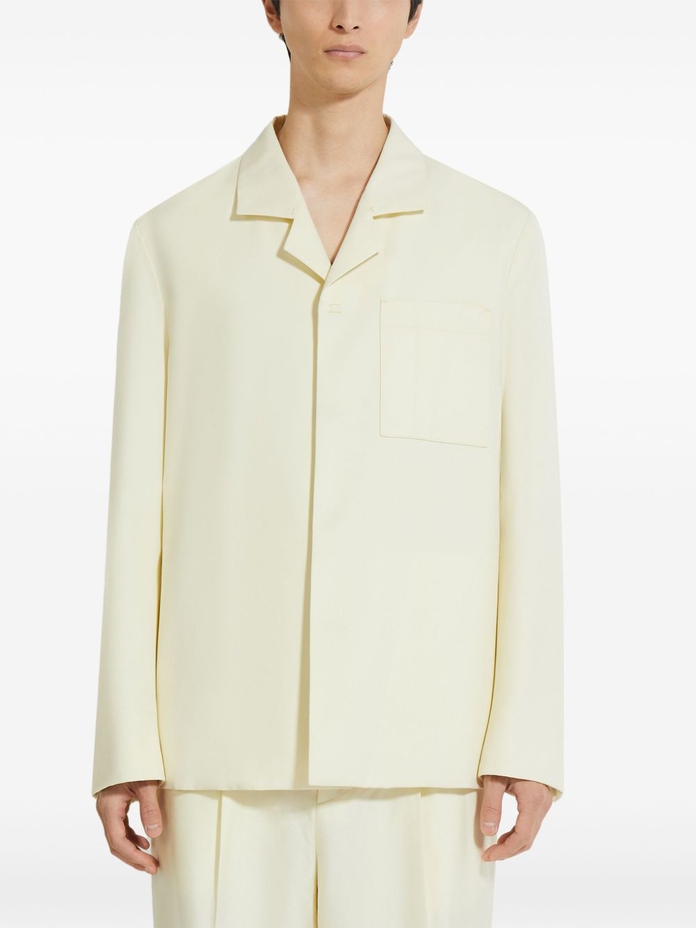 silk-blend jacket - 3