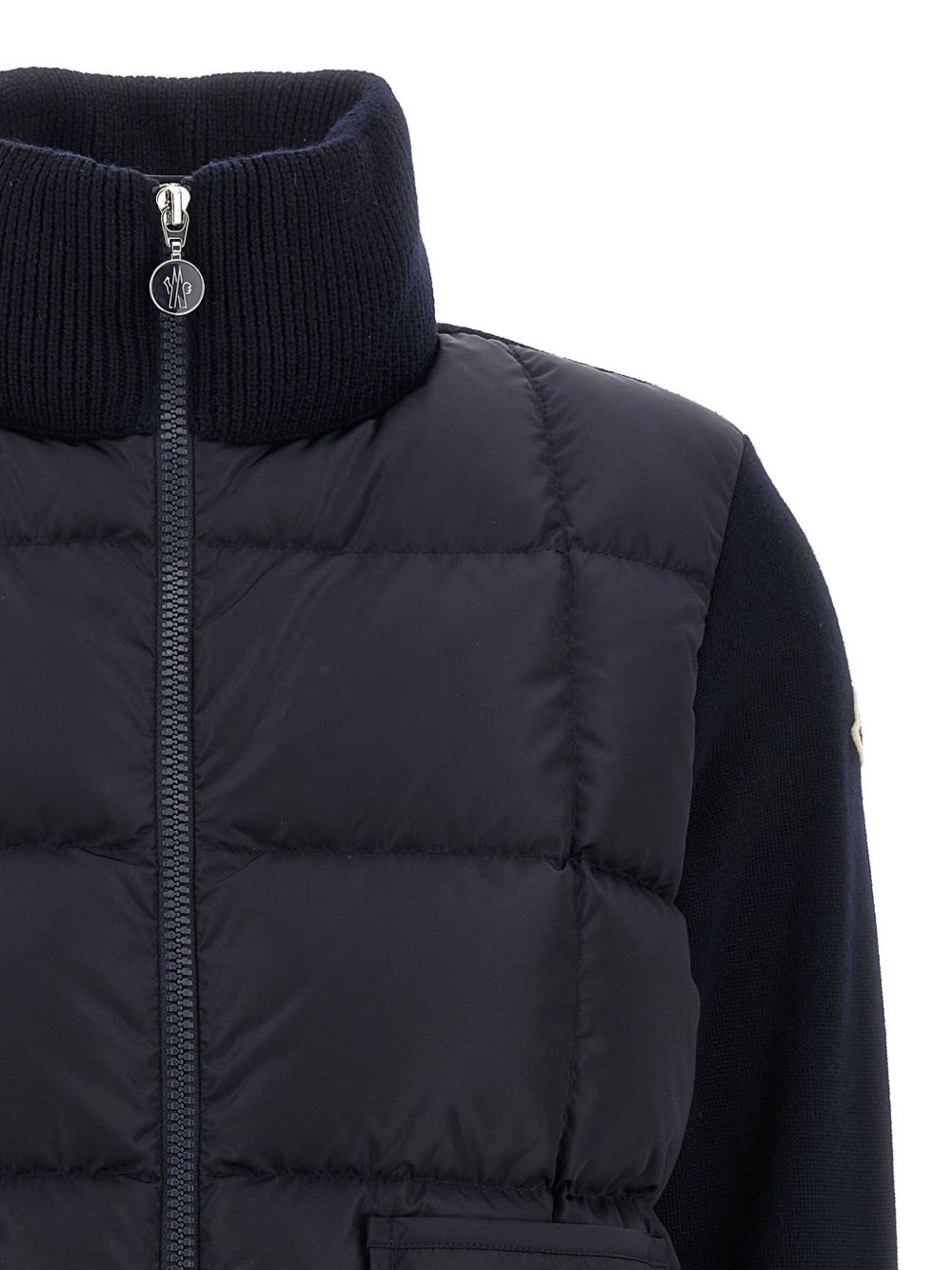 knitted-panels puffer jacket - 4