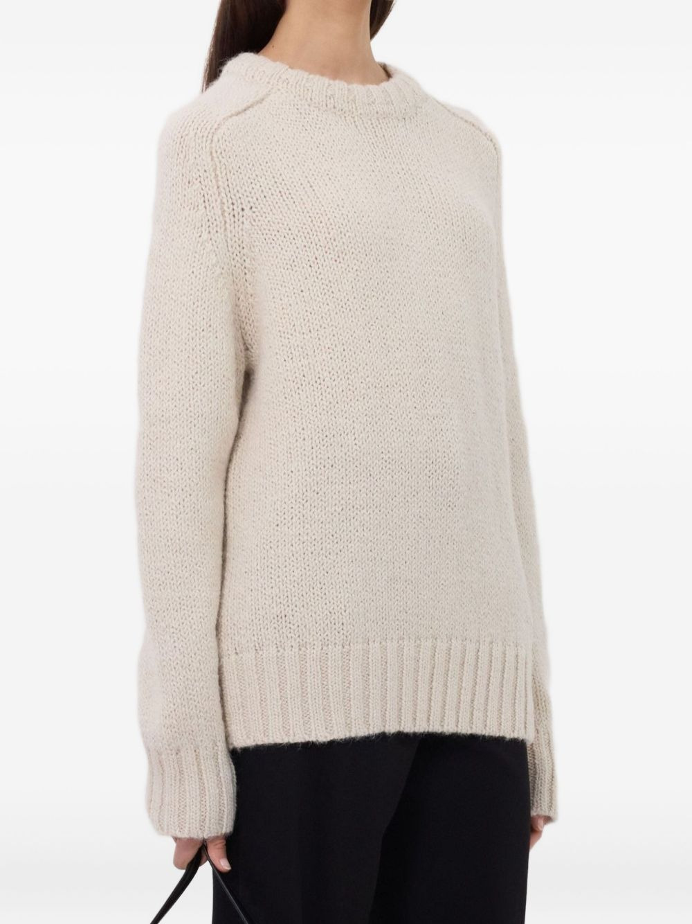 ribbed crew-neck sweater - 3