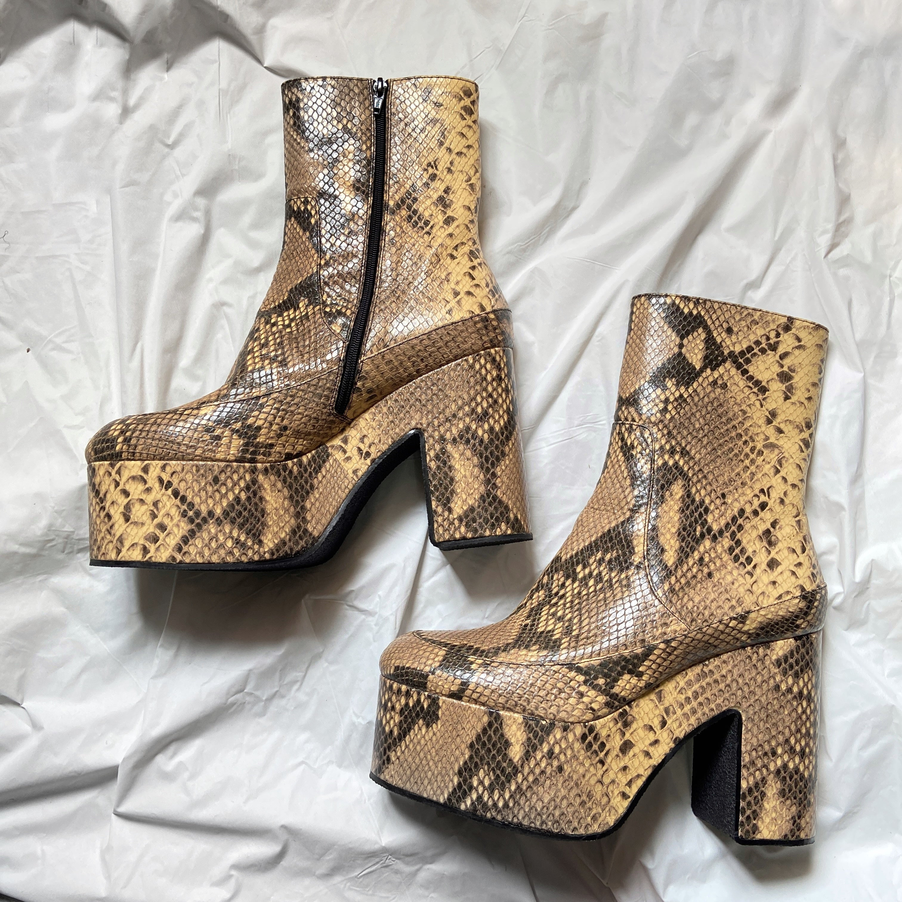 zOthers - Dries Van Noten python texture calfskin platform boots 39 - 4