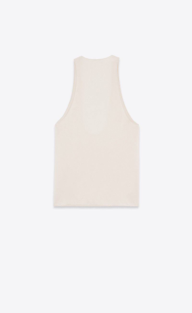 SAINT LAURENT tank top in silk satin crepe outlook