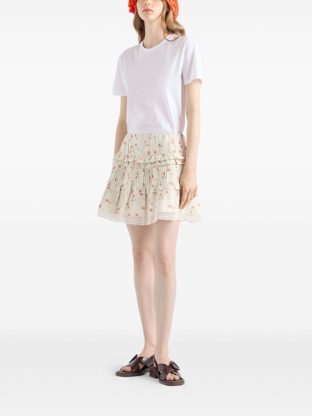 floral-print skirt - 2