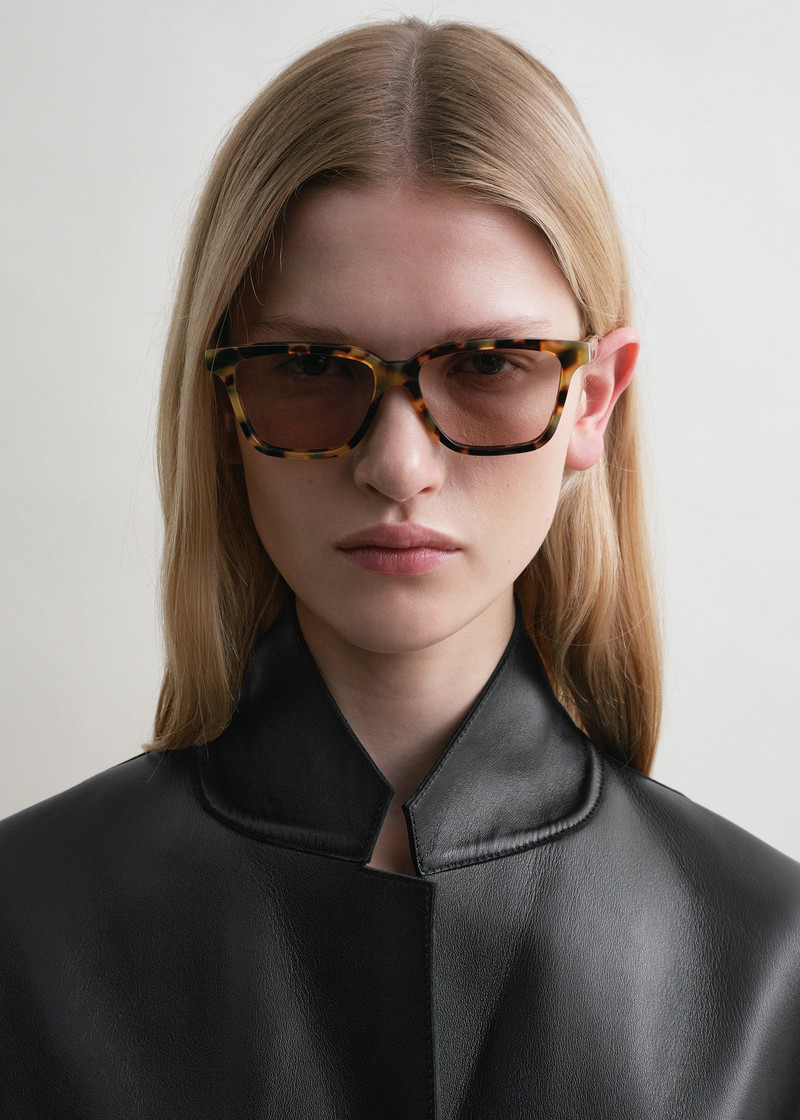 TOTEME The Squares sunglasses tortoise outlook