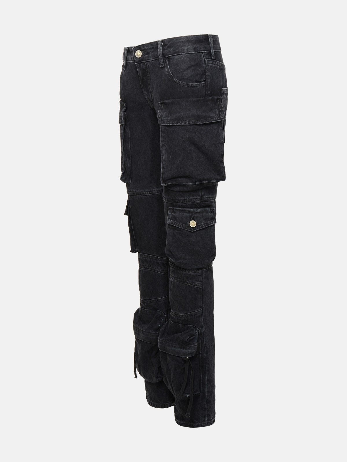 'ESSIE' BLACK COTTON JEANS - 2