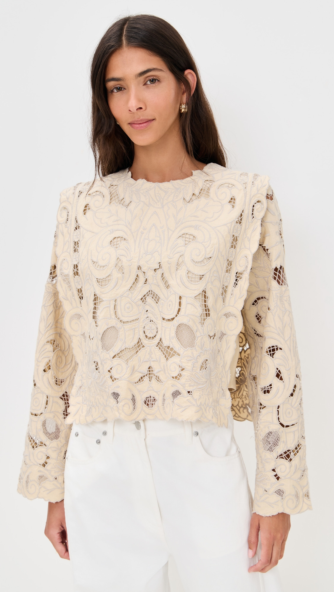 Ceci Embroidery Long Sleeve Top - 6