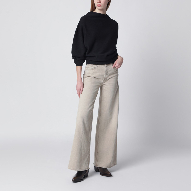 6397 Black draped sweatshirt outlook