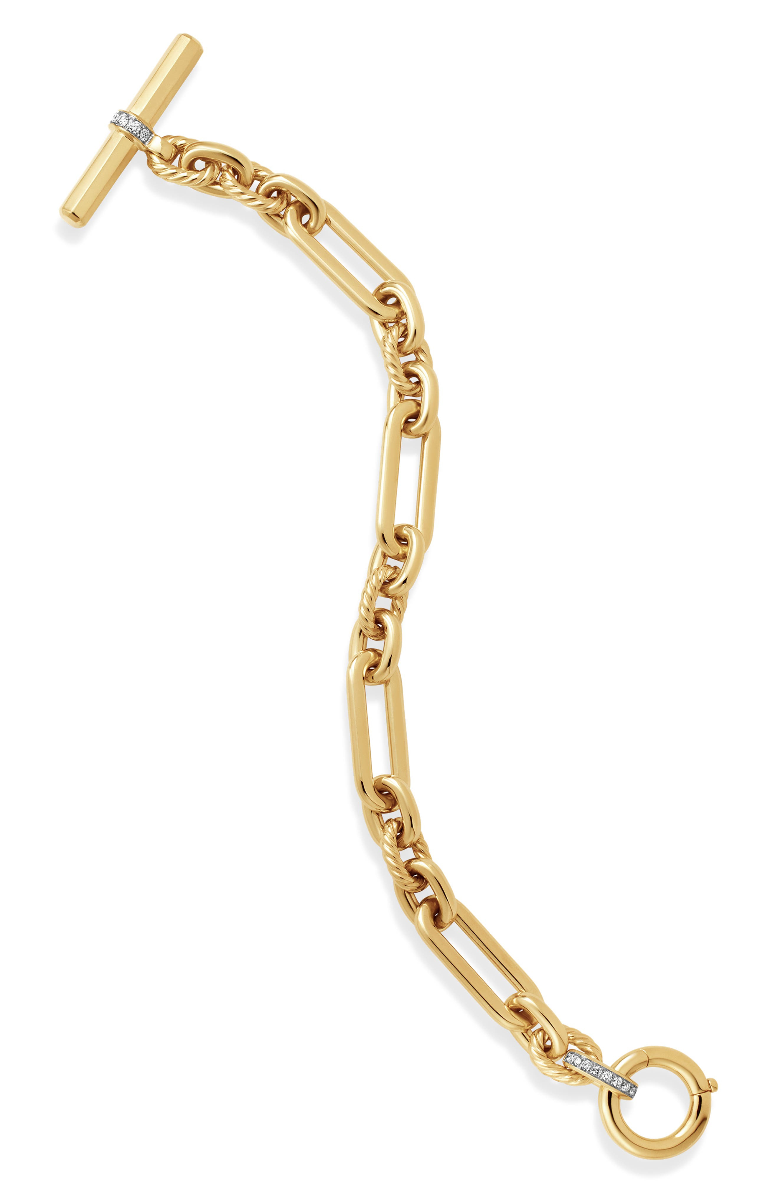 David Yurman Lexington Chain 18K Gold Bracelet in Diamond/Yellow Gold at Nordstrom - 5