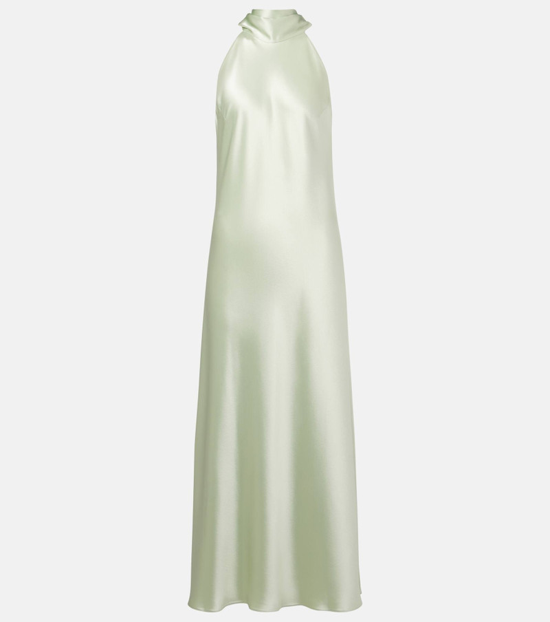 Sienna scarf-detail satin maxi dress - 1