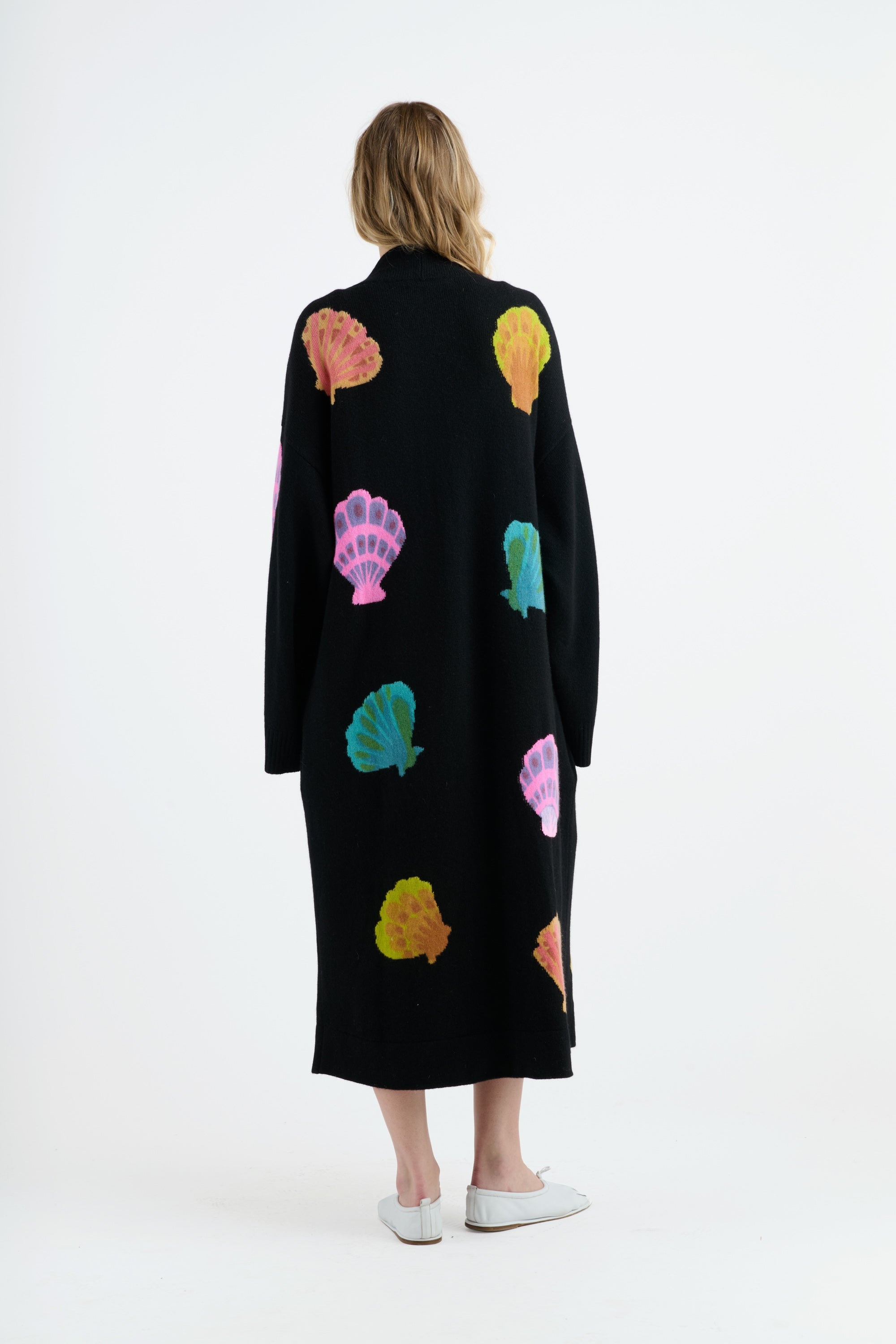 WATERCOLOR SHELL SLOUCHY CARDI - 5