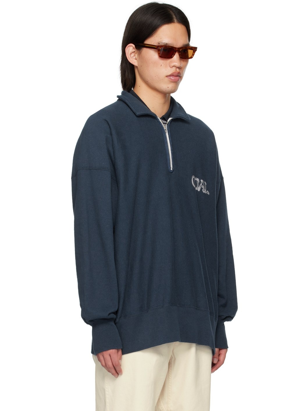 Navy Half-Zip Sweatshirt - 2