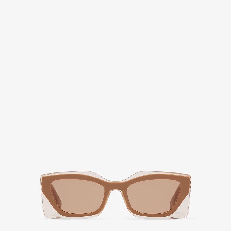 Beige acetate sunglasses - 1