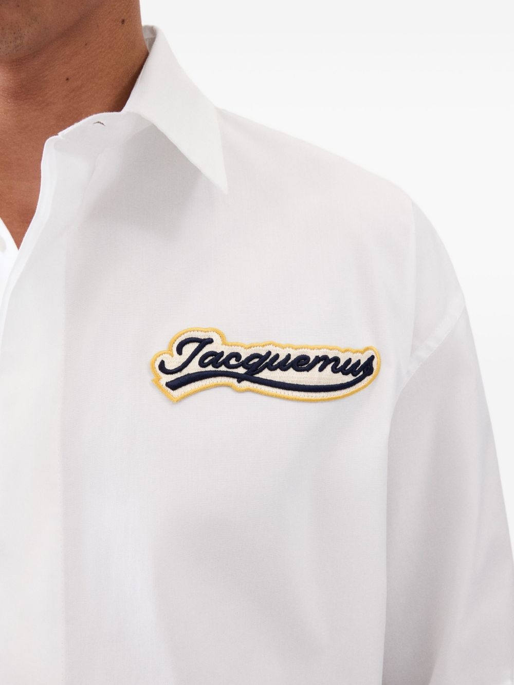 logo-patch shirt - 5