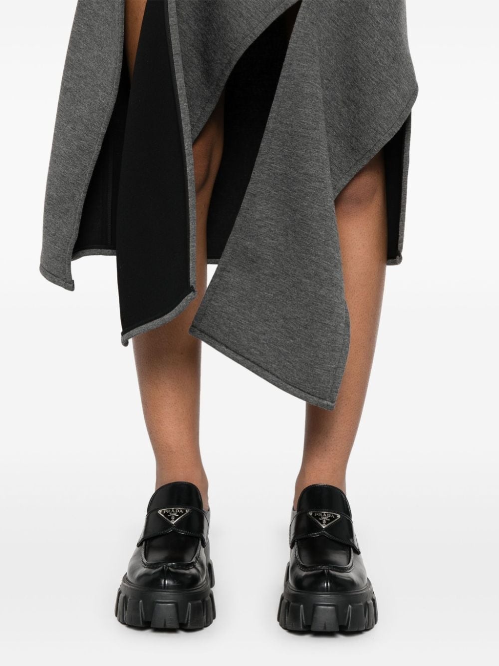 scuba-jersey midi skirt - 5