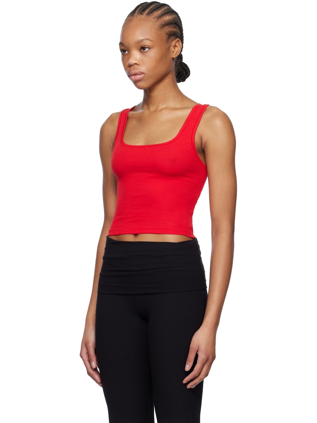Three-Pack Multicolor Cotton Rib Tank Tops - 5