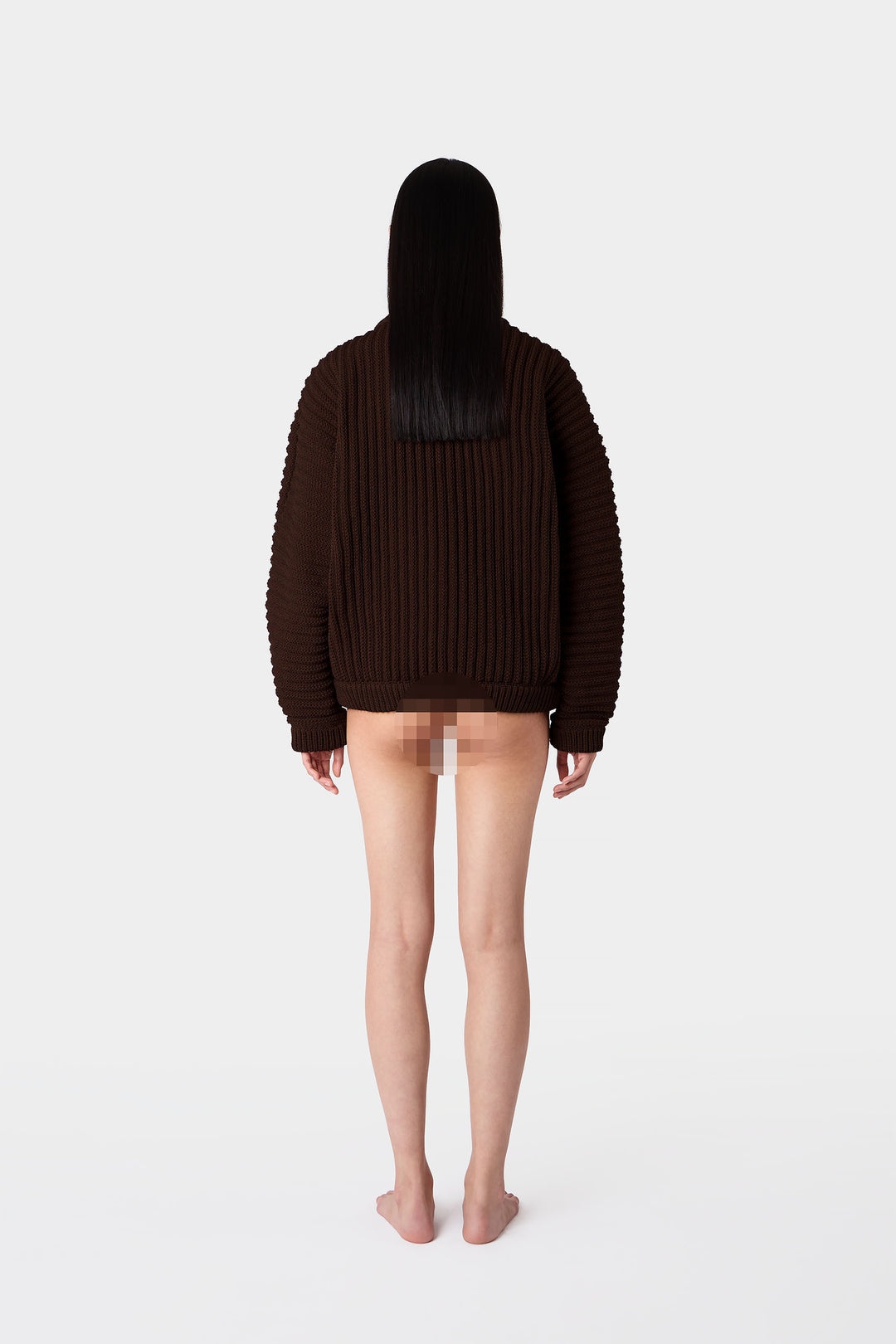 ROUND NECK SWEATER / brown - 8