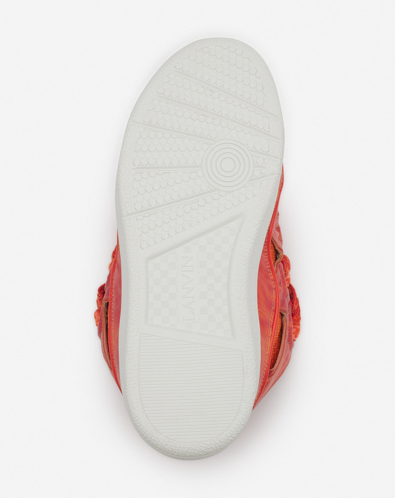 CURB HOLOGRAM-EFFECT LEATHER SNEAKERS 6