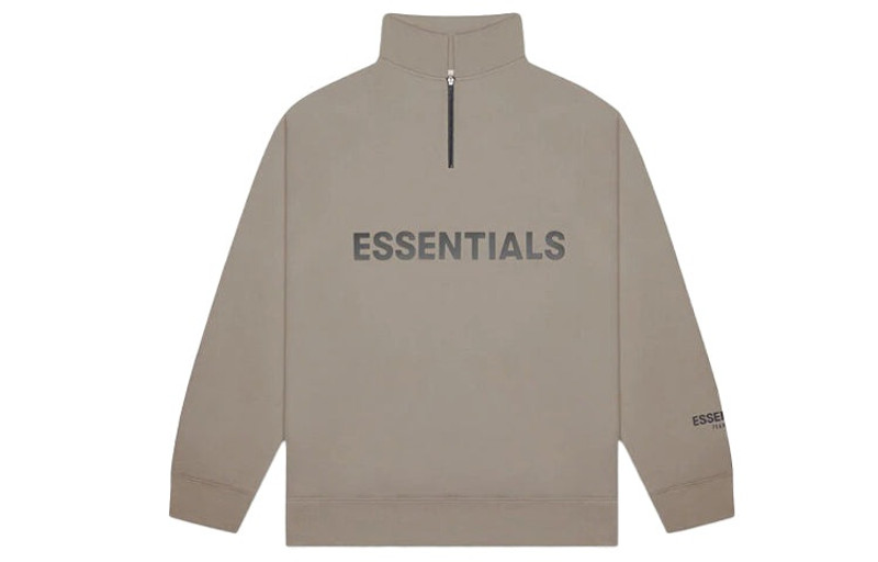 ESSENTIALS Fear of God Essentials FW20 Half Zip Sweatshirt 'Taupe' FOG-FW20-209 outlook