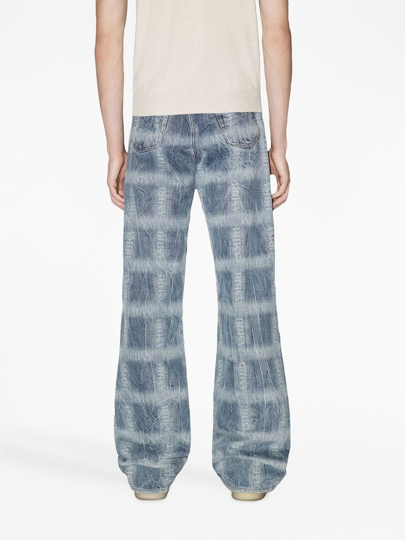 plaid-print wide jeans 4