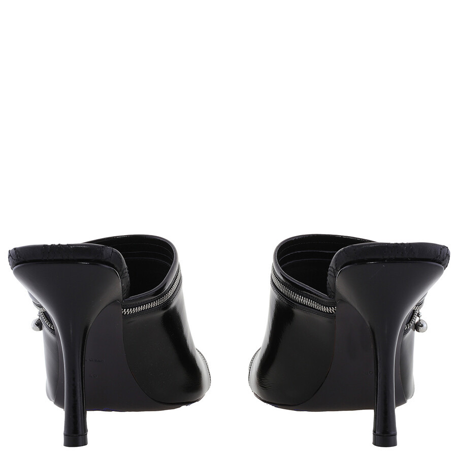 Burberry Peep 85mm Leather Slip-On Sandals - 4