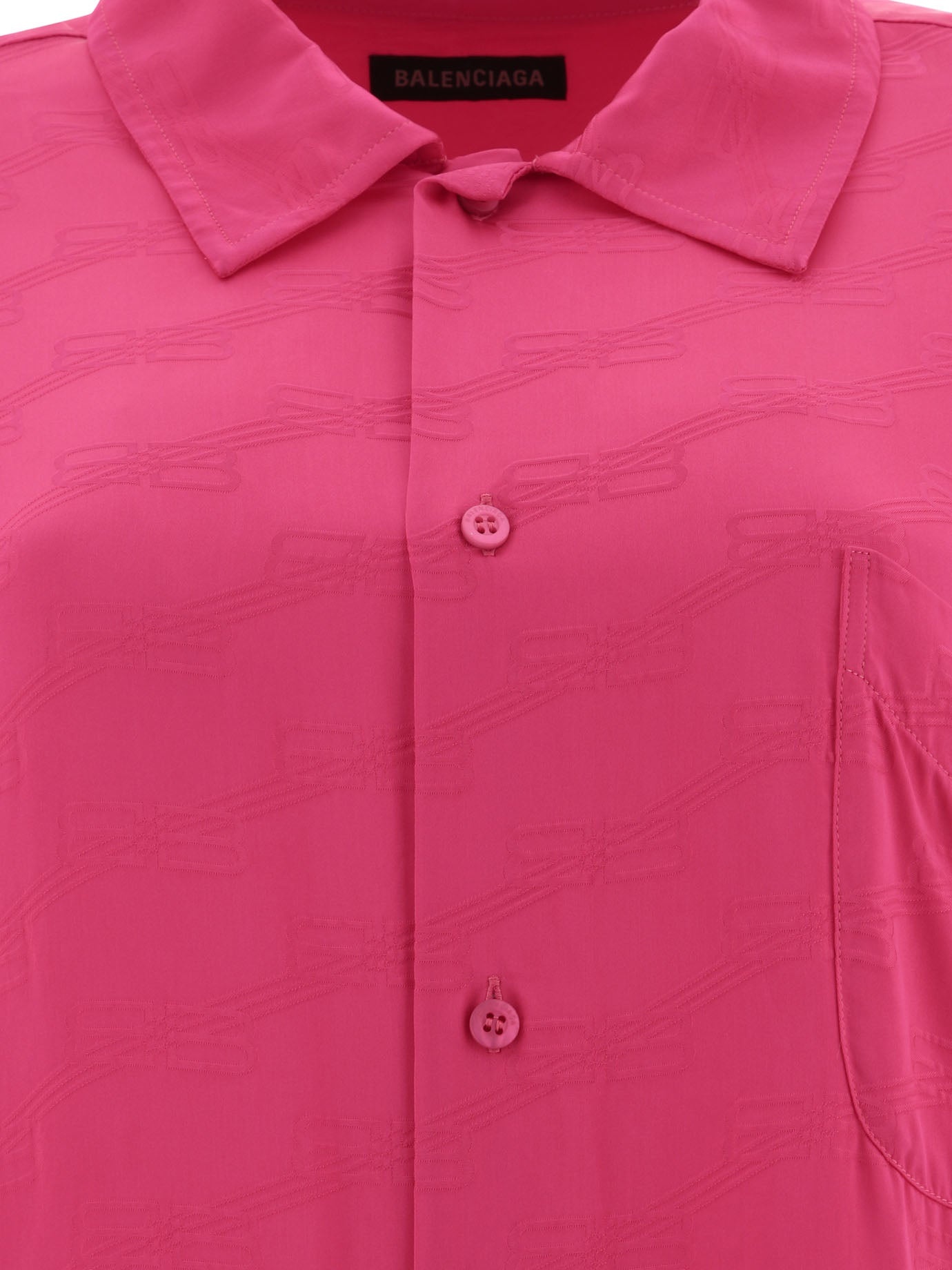 Balenciaga Shirt With Jacquard Logo - 3