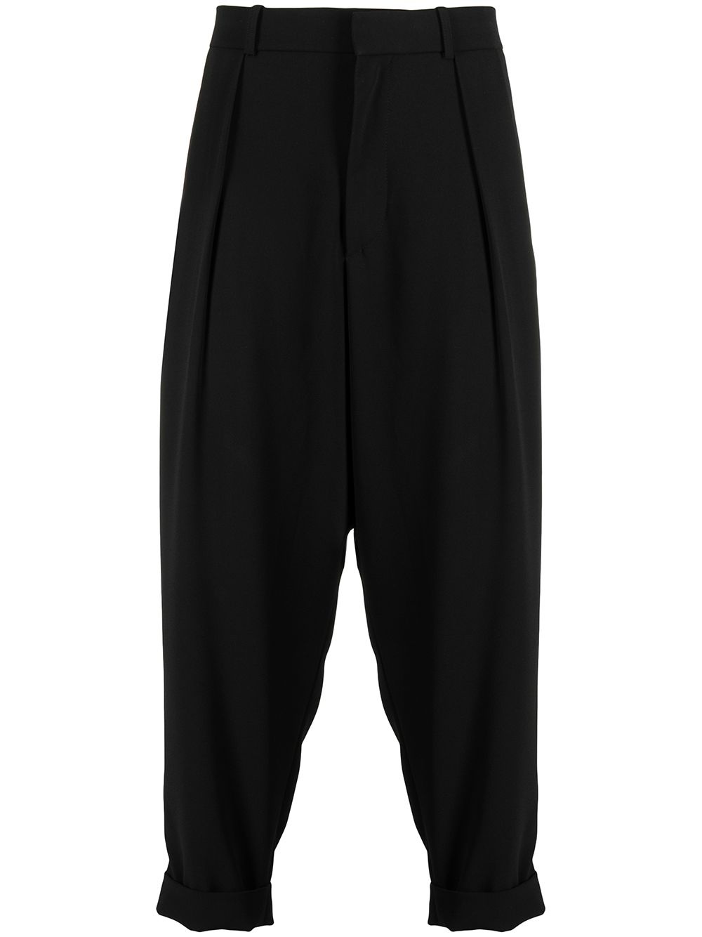 pleat-detailing slouchy trousers - 1