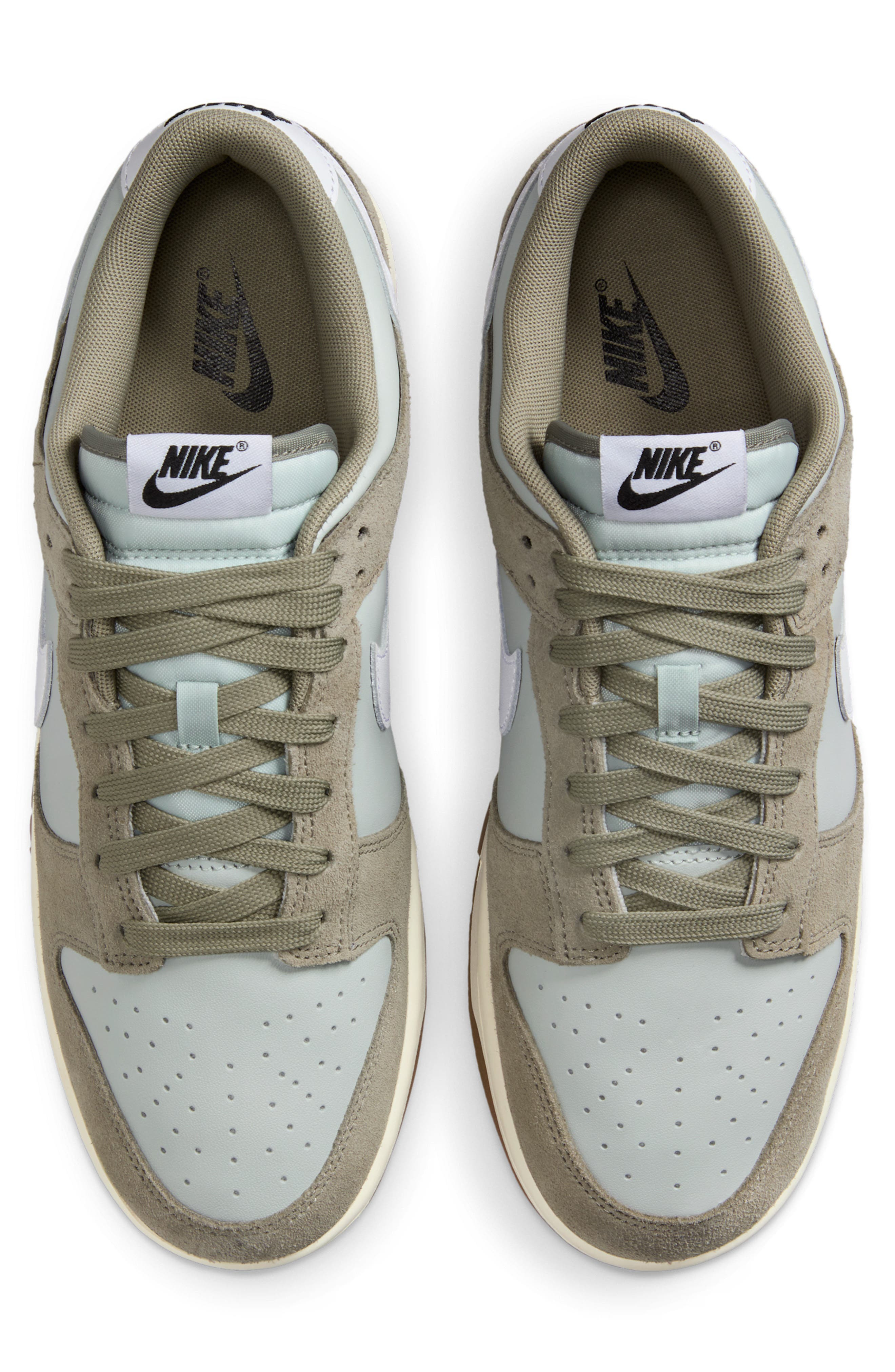 Nike Dunk Low SE Basketball Sneaker in Light Silver/Light Army at Nordstrom - 3