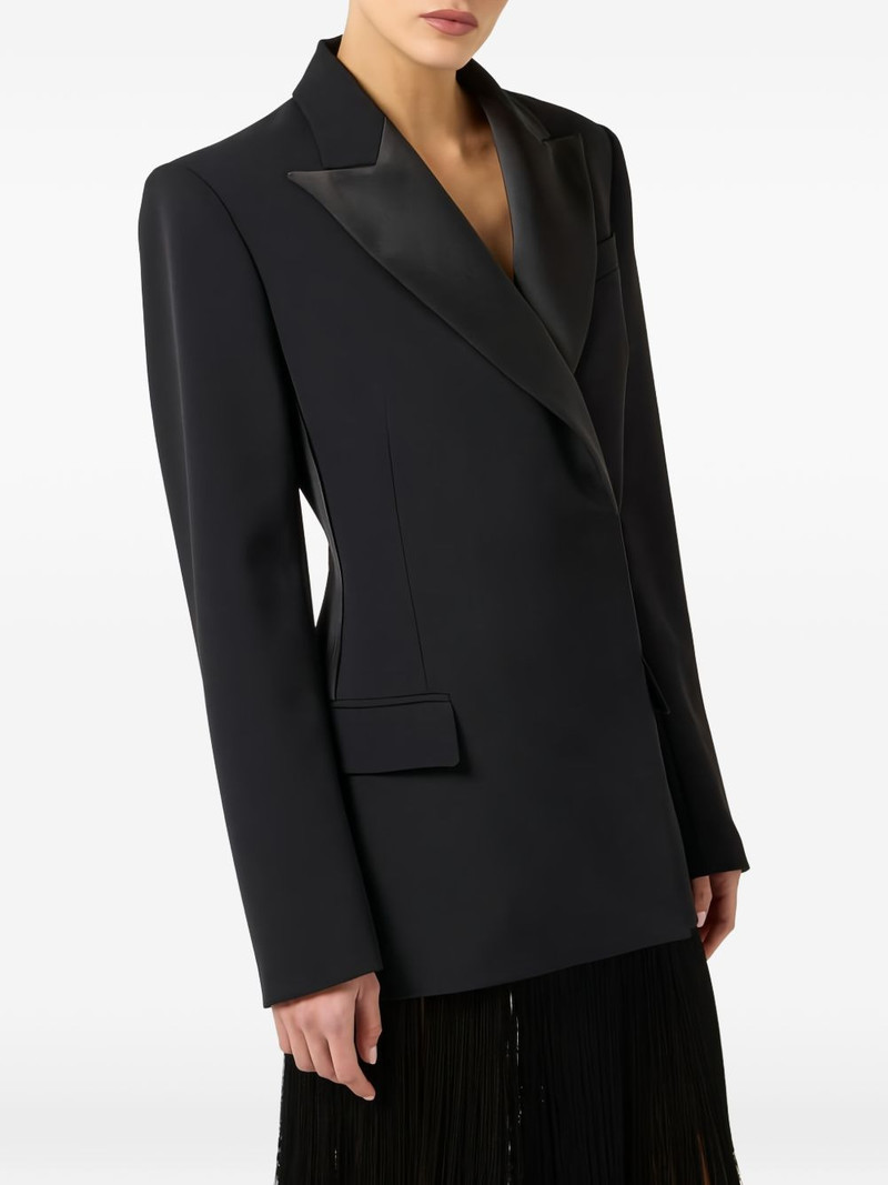 satin-lapels double-breasted blazer 4