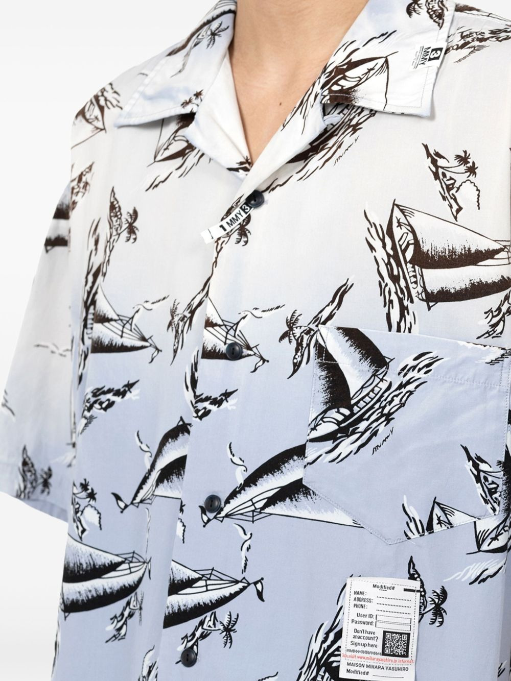 Maison Mihara Yasuhiro Men Graphic Print Shirt - 4