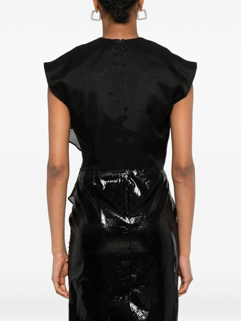 layered-ruffle silk top 4