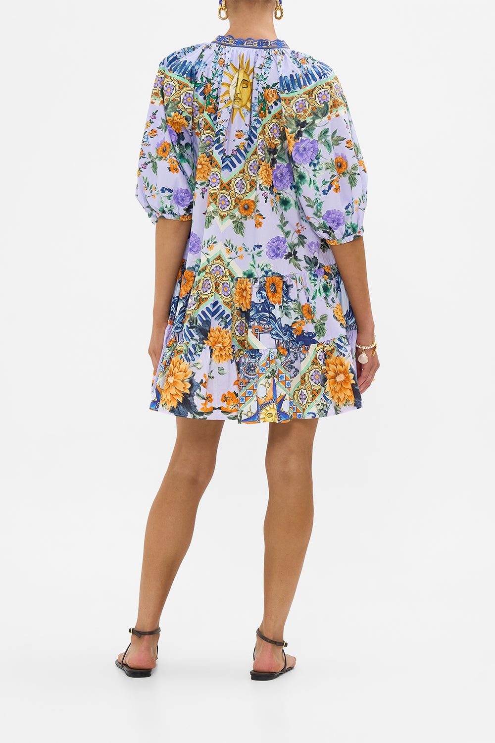 PUFF SLEEVE SHIRT DRESS - 3