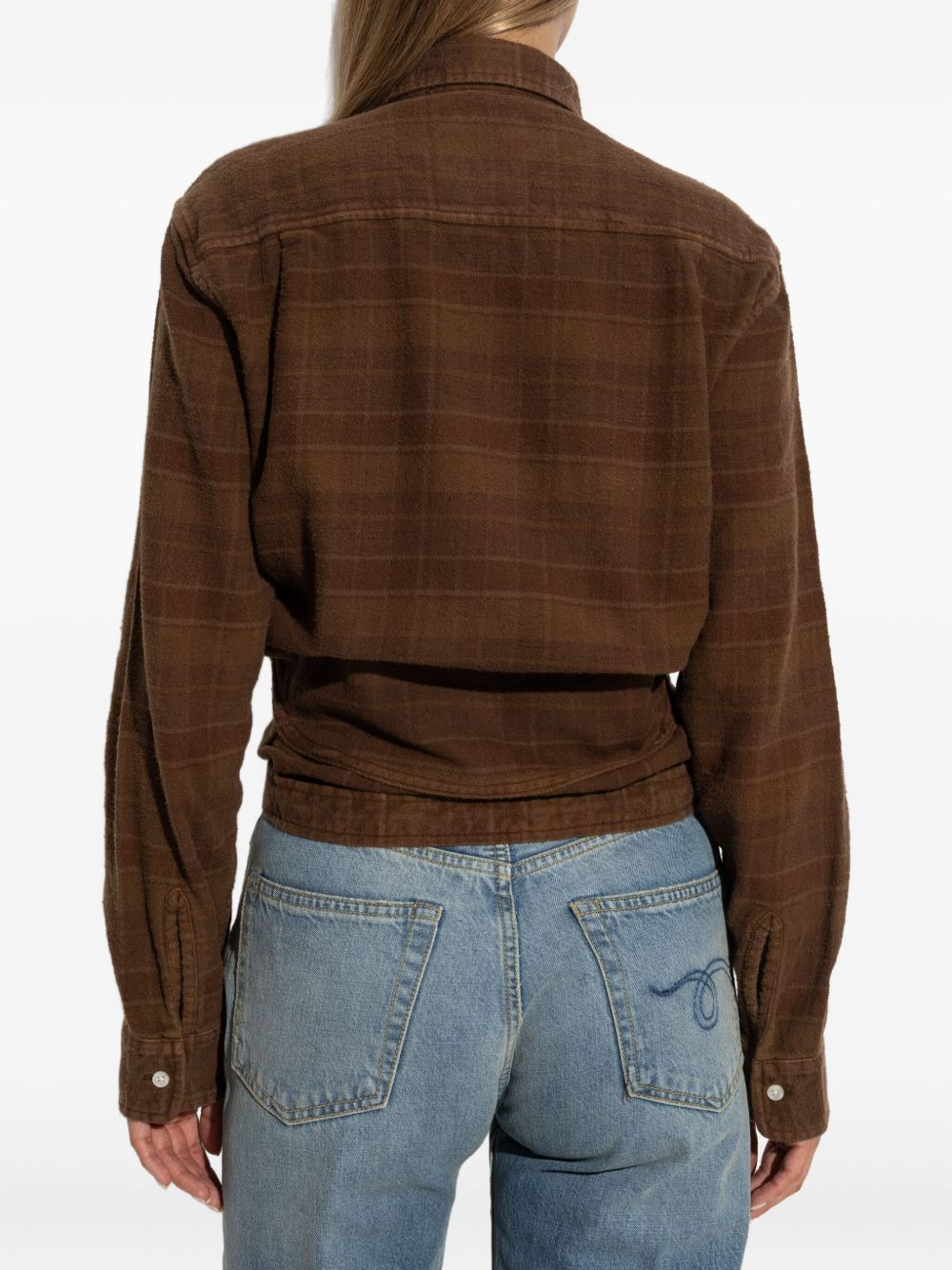 plaid cotton shirt - 4