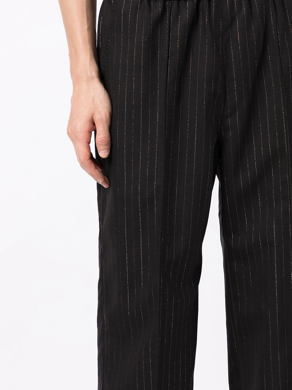 striped straight-leg trousers - 5