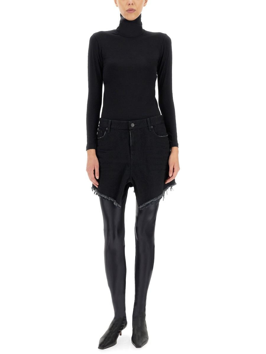 ミニスカート BALENCIAGA FW22 MINI CUT-UP SKIRT (704541_TBP471029) BALENCIAGA Balenciaga Mini Cut-Up Skirt | baltini | REVERSIBLE