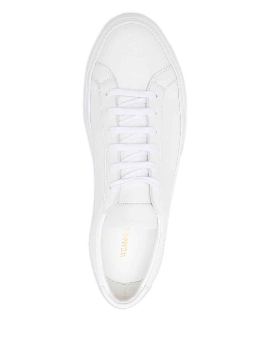 leather lace-up sneakers - 4