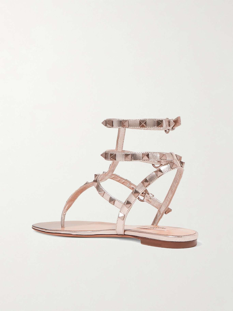 Rockstud leather sandals 3