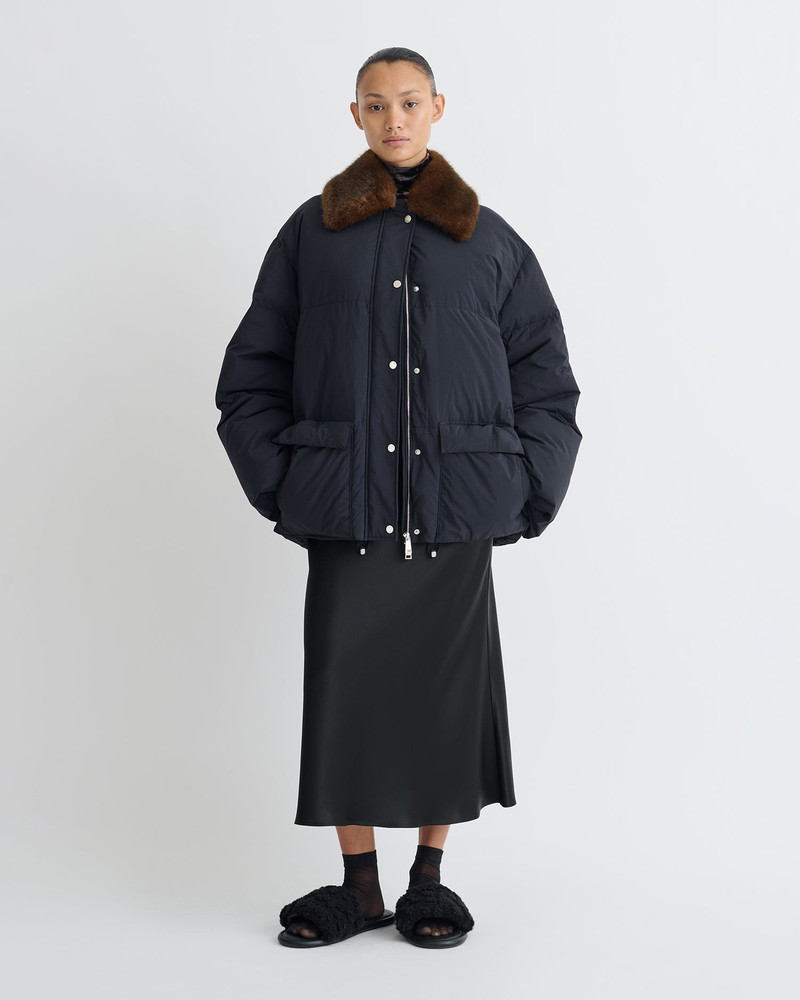 Light Nylon/Faux Fur Jacket 3