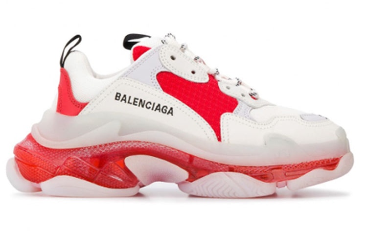 (WMNS) Balenciaga Triple S 'Clear Sole - Red' 544351W09OH6506 - 2