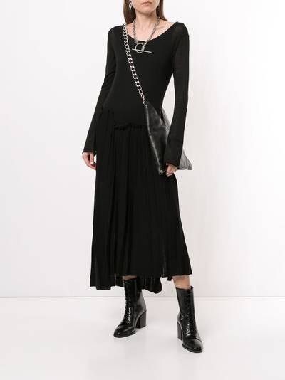 Yohji Yamamoto asymmetric pleated dress outlook