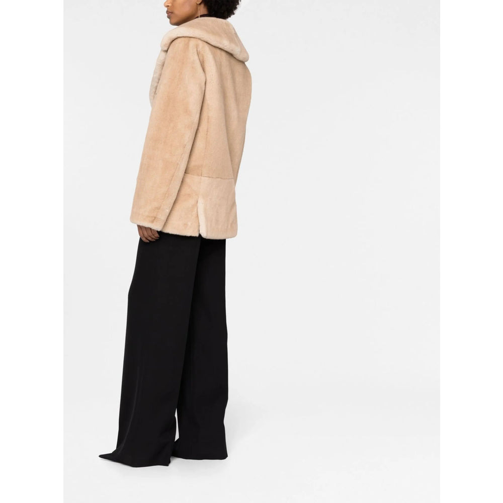 Saint Laurent Neutrals Coats - Double Breasted & Peacoats Women - 2