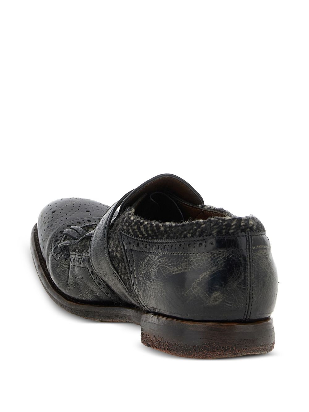 buckle-fastening fringed shoes - 3